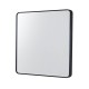750x750x40mm Black Aluminum Framed Rectangle Bathroom Wall Mirror Rim Round Corner
